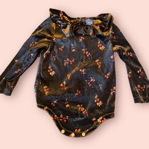 Floral “Velvet” Holiday Onesie